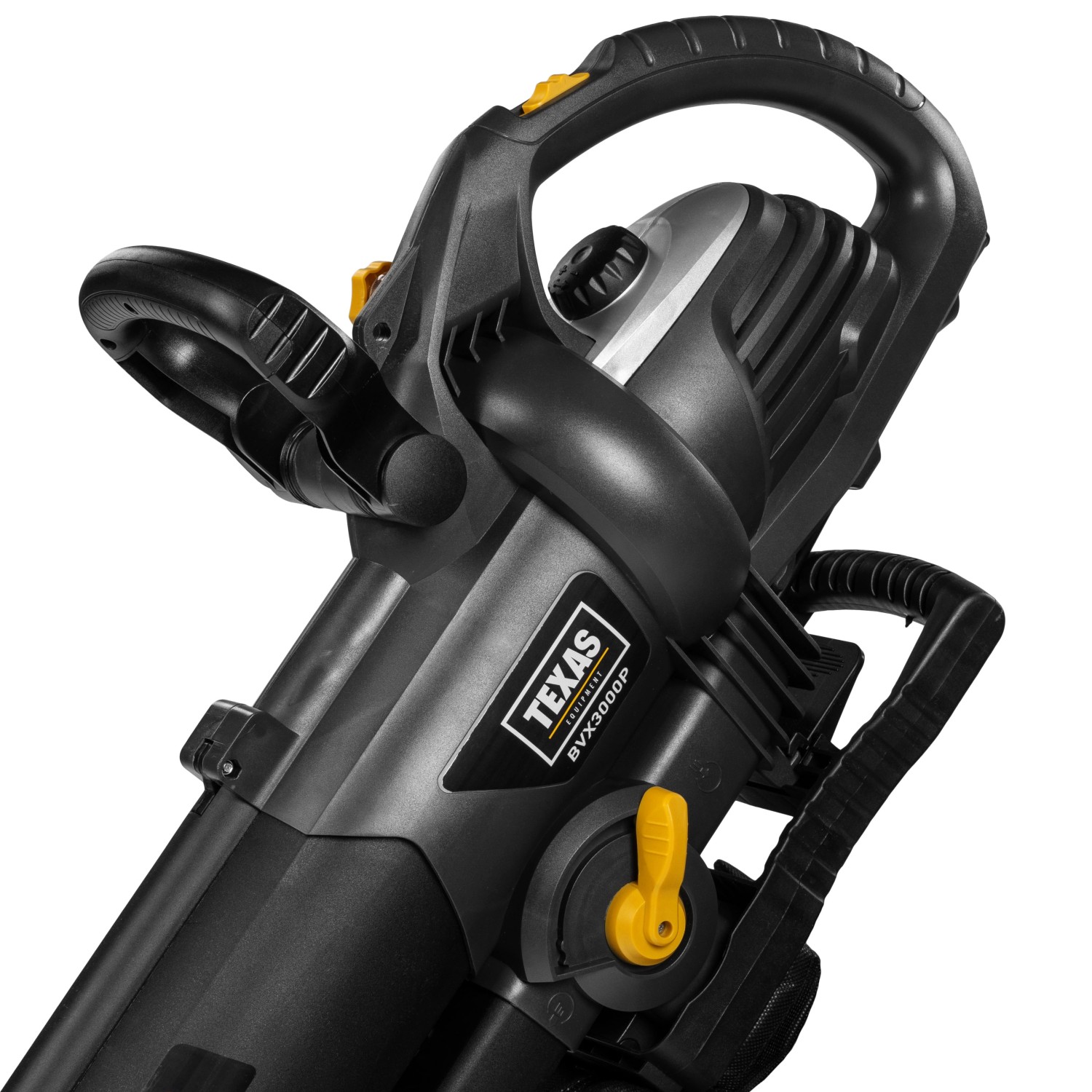 Texas BVX300 Elektro Laubsauger/Bläser mit Griffen und Bedienelementen.