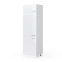 Vicco Kühlumbauschrank R-Line, Hochschrank Küche, Weiß Hochglanz/Weiß, 60 cm