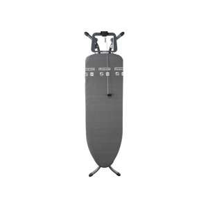 Leifheit Bügeltisch AirBoard M black, grau, mit schwarzem Gestell, Bügeleisenablage und Kabelhalter. Höhenverstellbar.