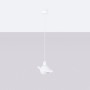 Weiße Sollux Lighting Pendelleuchte Hyperion 1 im modernen Design, inspiriert von Planeten.