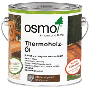 Dose Osmo Holzöl Spezial Thermoholz 2,5 l für Holz im Außenbereich, Farbton Naturgetönt.