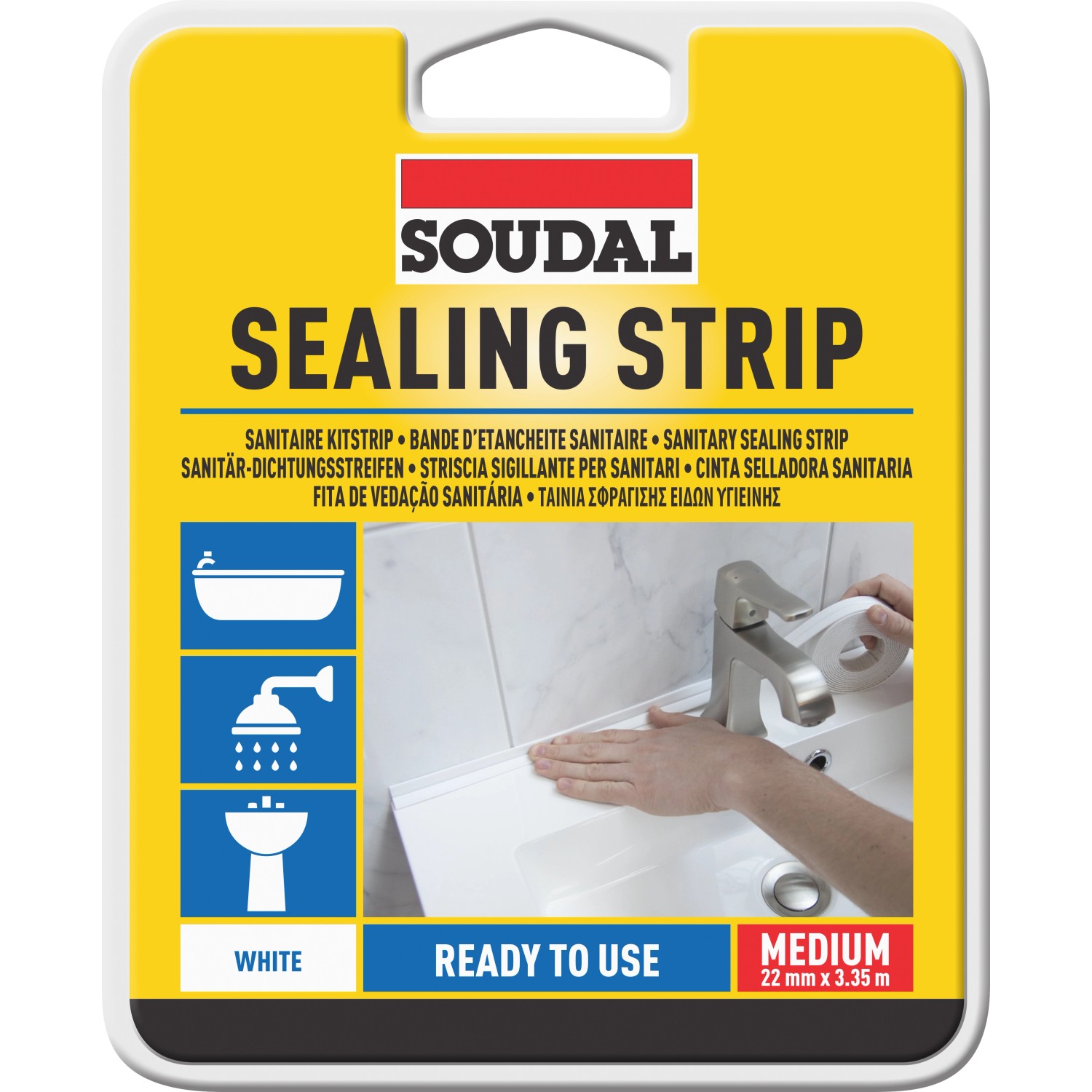 Soudal Sanitär-Dichtungsstreifen Weiß 22 mm günstig online kaufen