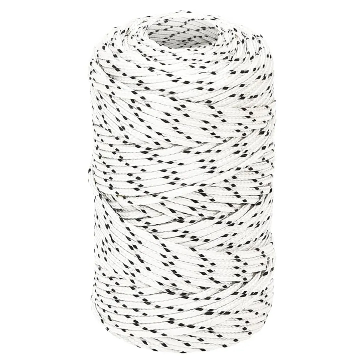vidaXL Bootsseil Geflochten Weiß 2 mmx100 m Polyester 152743