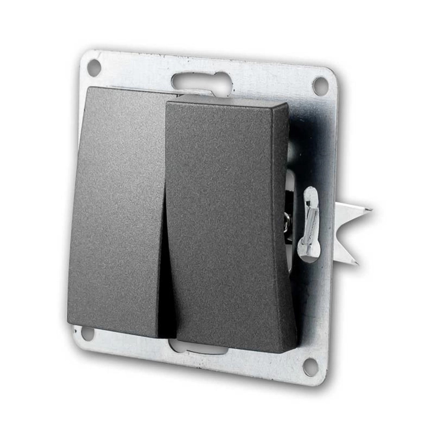 McPower FLAIR Wechselschalter 2-Fach Anthrazit 250V10A UP