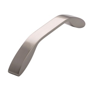 Siro Möbelgriff 2266 in Edelstahleffekt, Lochabstand 128 mm, für Schranktüren und Schubladen.