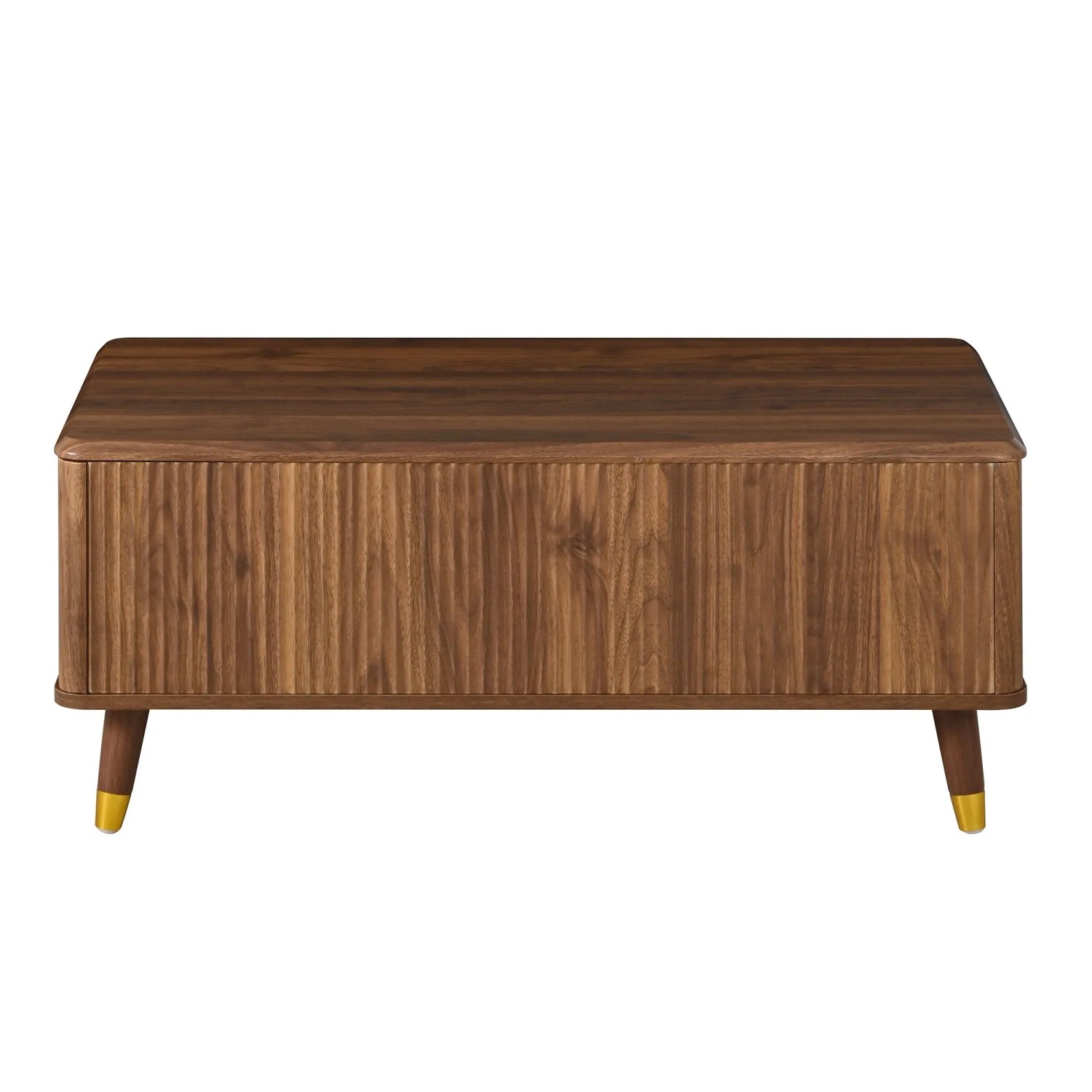 ModernLuxe Couchtisch Höhenverstellbar Retro mit Schiebetür Stauraum mdf Braun