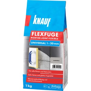 Knauf Flexfuge Universal Manhatten, 1 kg Sack Fugenmasse für Fliesen und Naturstein.