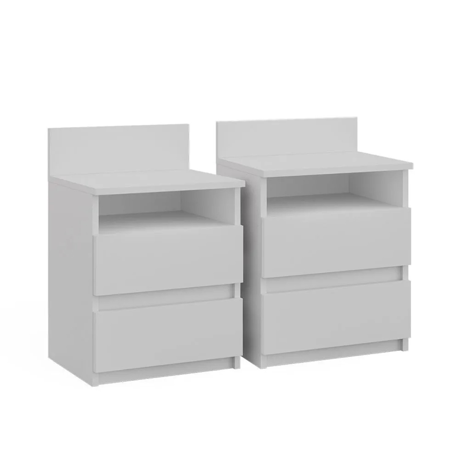 Vicco Nachttisch Monty Weiß 32 x 59 2er Set