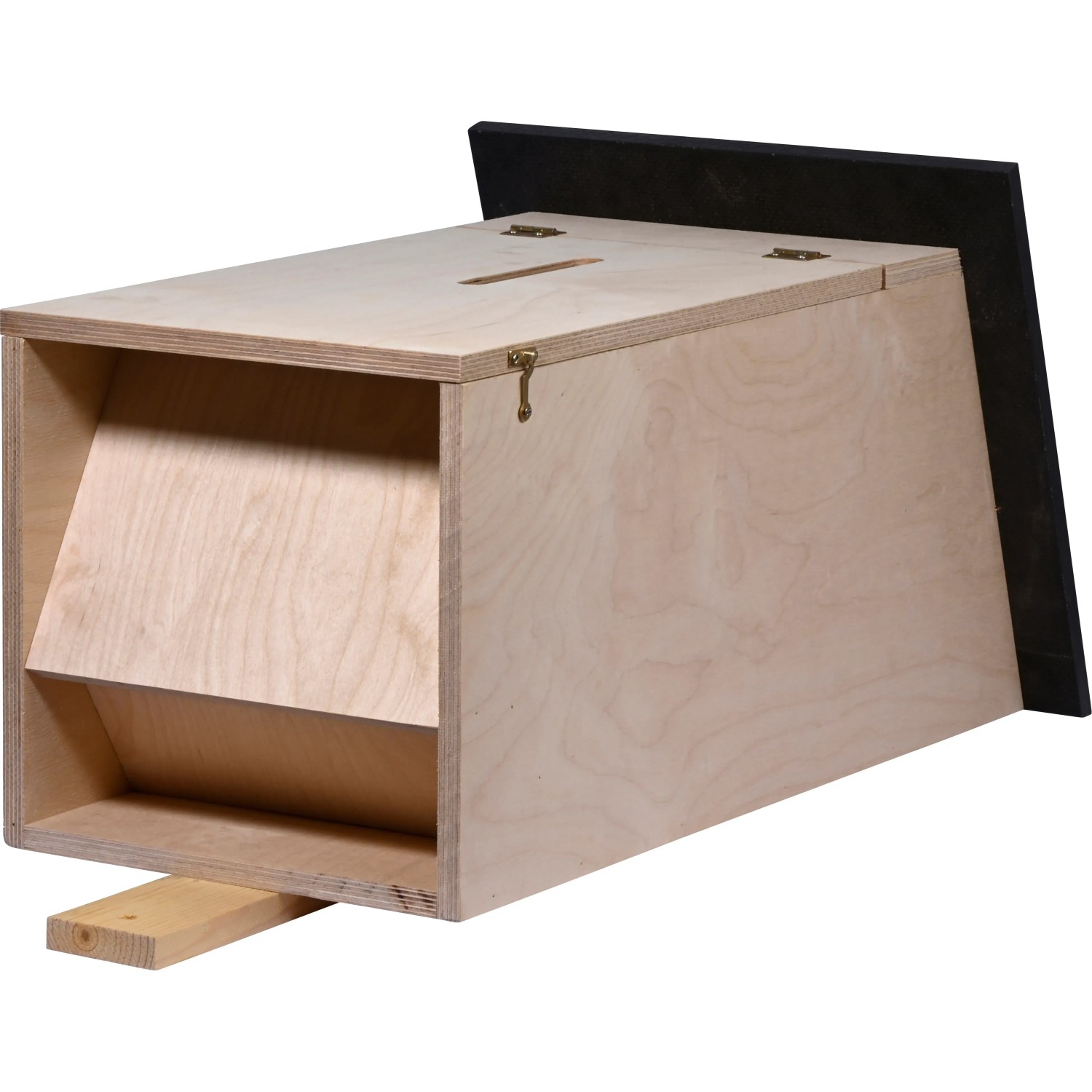 Dobar Hornissenkasten aus Holz mit braunem Multiplex-Dach. Nützlingskasten für den Garten.