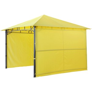 Gelbes Seitenteil-Set für Pavillon Lehua/Waya (2-teilig: 1 geschlossen, 1 mit Fenstern)