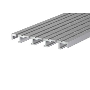 Eloxierte Entwässerungsrinne Pro, 150x20x2000mm, für Terrassendielen. Aluminiumrinne zur Reduzierung von Spritzwasser.