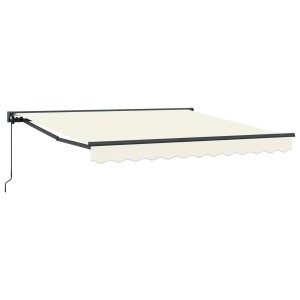 vidaXL Einziehbare Markise Creme 350 x 250 cm Polyester und Metall 3330207