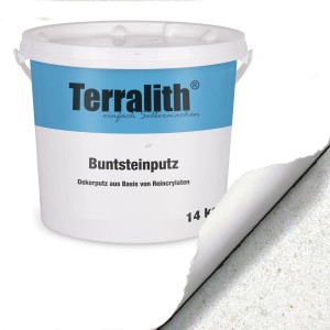 Terralith Buntsteinputz Mosaikputz 2mm 14 kg BSP124 Weiss Grau