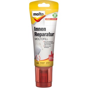Molto Reparatur Moltofill Innen-Fertigspachtel, 330g Tube für Wand- und Deckenreparaturen.