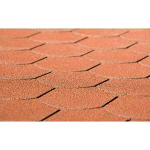 Rote Weka Biberschwanz Dachschindeln (3 m²) für Gartenhaus-Zubehör.