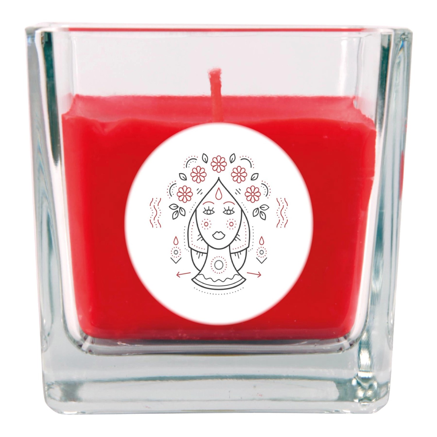 HS Candle Duftkerze & Glas Sternzeichen Rose 50 Stunden Jungfrau günstig online kaufen