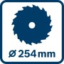 Bosch Professional GTS 254 Tischkreissägeblatt, Durchmesser 254 mm.