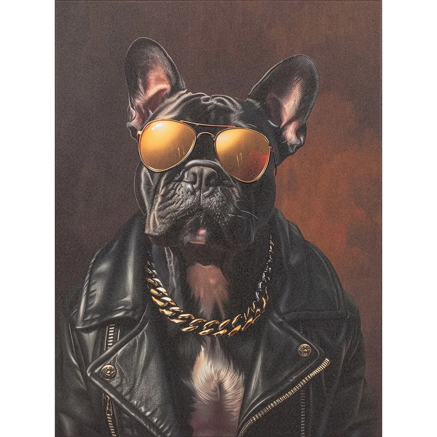 Art Universe Leinwandbild Bulldog Rap 60 x 80 cm