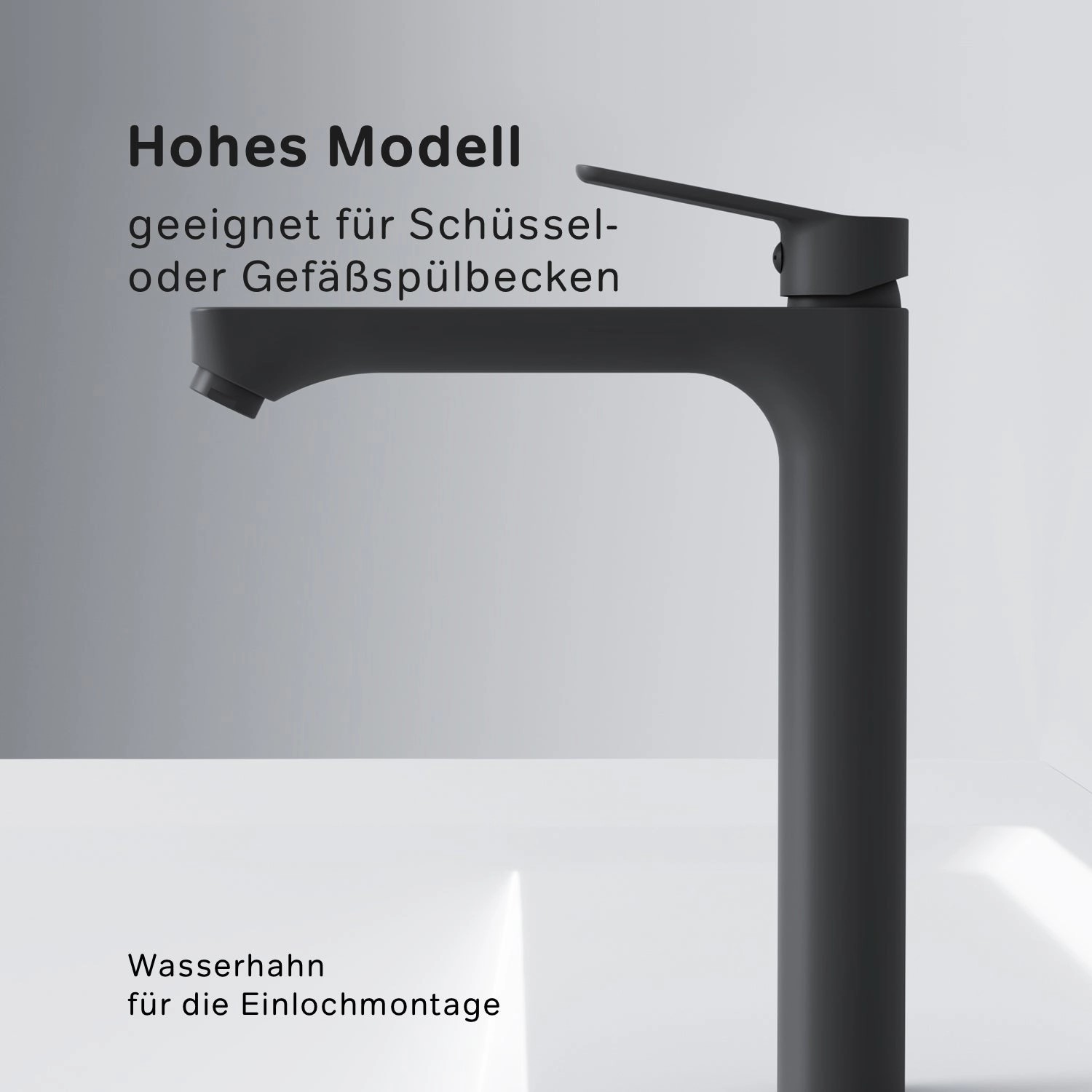 AM.PM Waschtischarmatur mit hohem Auslauf Hit Wasserhahn Bad aus 