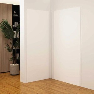 Duschparadies 80 x 80 x 210cm Duschrückwand Duschrückwände Wandverkleidung Premium Aluverbundplatte 3mm Fliesenersatz Matt Weiß