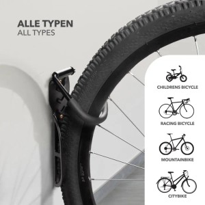 KARAT Fahrradhalterung Eddy zur Wandmontage, geeignet für alle Fahrradtypen.