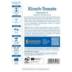 Kiepenkerl Saatgut Kirsch-Tomate Moonshine, F1