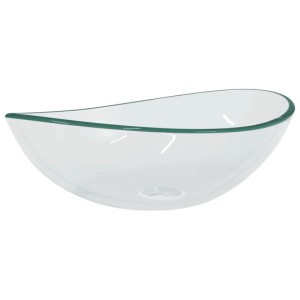 Transparentes vidaXL Waschbecken aus Hartglas, 54,5x35 cm, modernes Design für Bad und WC.