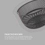 Graue ProHome Salatschleuder (Ø20cm, 2,7L) mit Sieb, ideal zum Abtropfen von Salat.