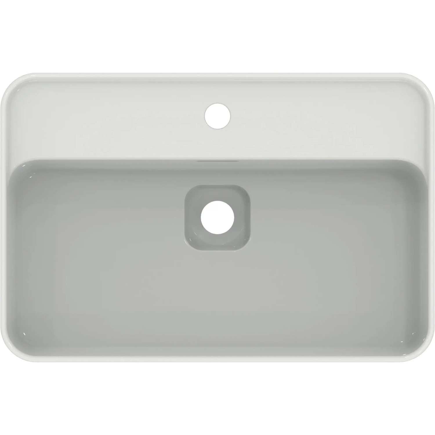 Ideal Standard Strada II Aufsatzwaschtisch, 60x40 cm, weiß, mit Hahnloch und Überlauf.