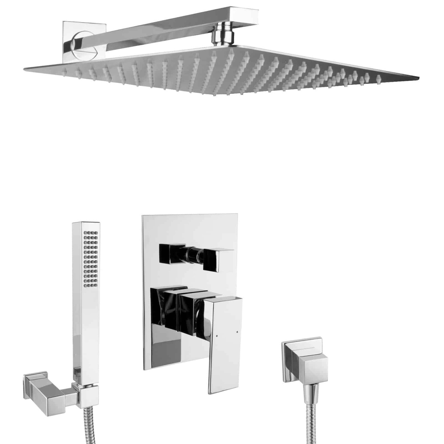 PaulGurkes Regendusche Duschsystem Duschset unterputz 30cm Kopfbrause günstig online kaufen