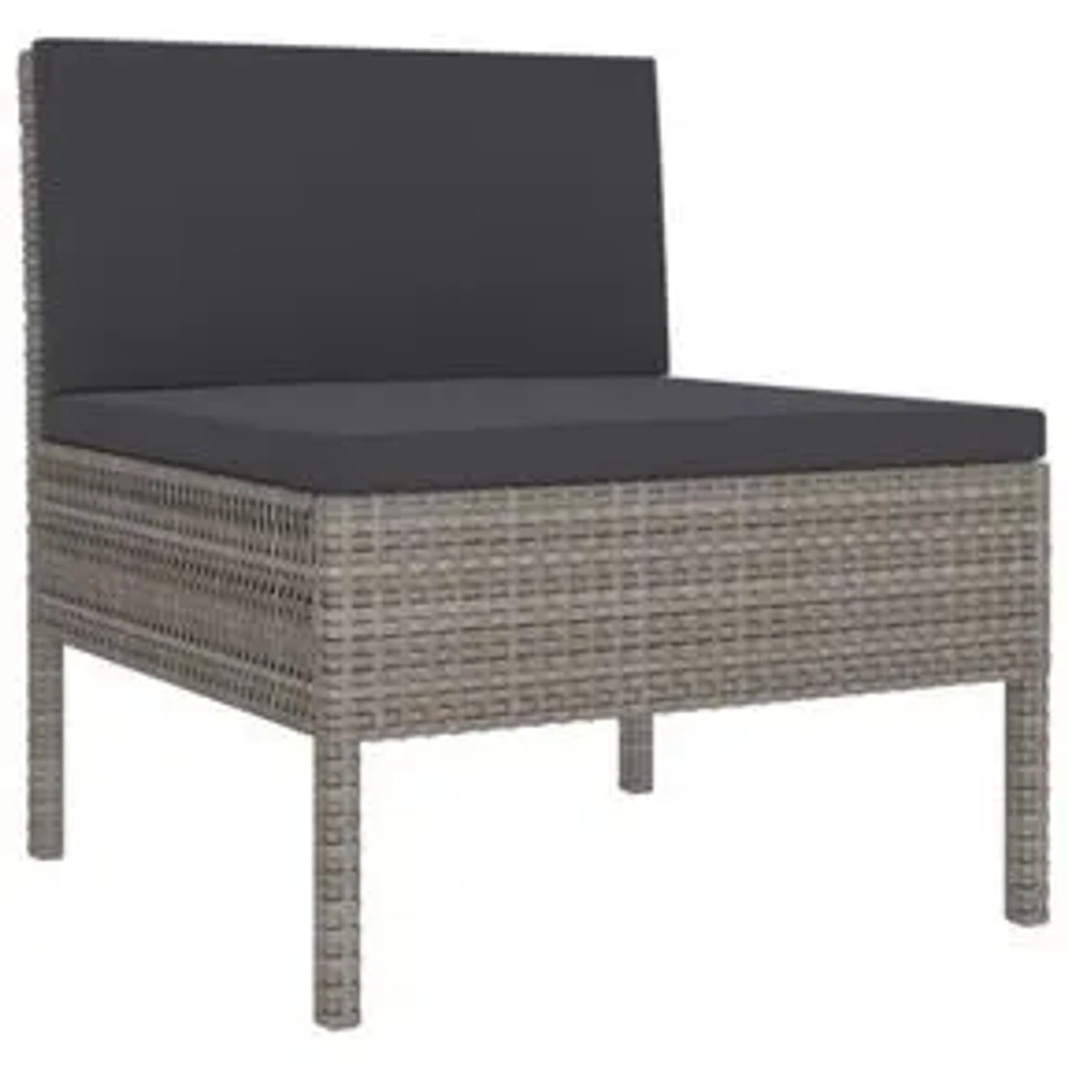 vidaXL 8-tlg Garten-Lounge-Set mit Auflagen Poly Rattan Grau Modell 16_2