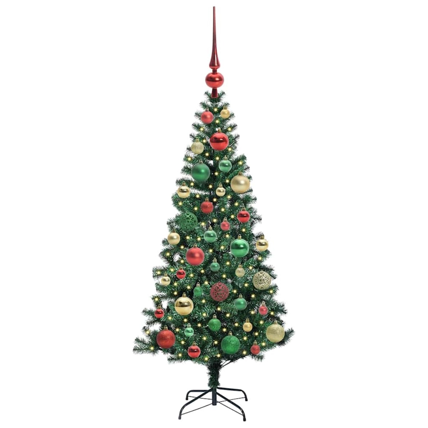 vidaXL Künstlicher Vorbeleuchteter Weihnachtsbaum Grün 120 cm 3396744