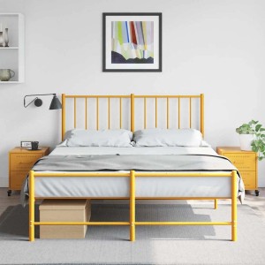 vidaXL Nachttische 2 Stk, Senfgelb 36x39x43,5 cm Stahl 846633