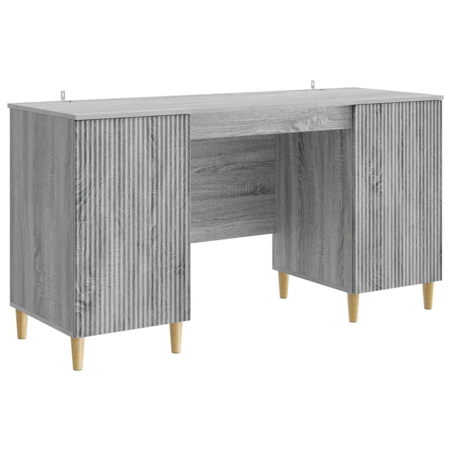 vidaXL Schreibtisch Graues Sonoma 142,5 x 50 x 75 cm Holzwerkstoff 3414600