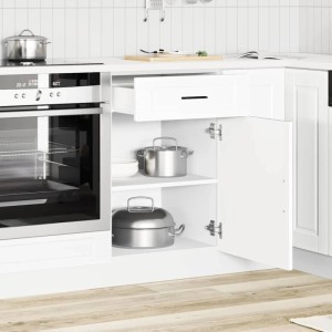 vidaXL Küchenunterschrank Porto, weiß, mit Schublade und Stauraum für Küchenutensilien.
