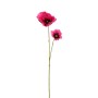 Mica Decorations Kunstpflanze Klatschmohn in Fuchsie, 68cm hoch. Dekorative Kunstblume für Innenräume.