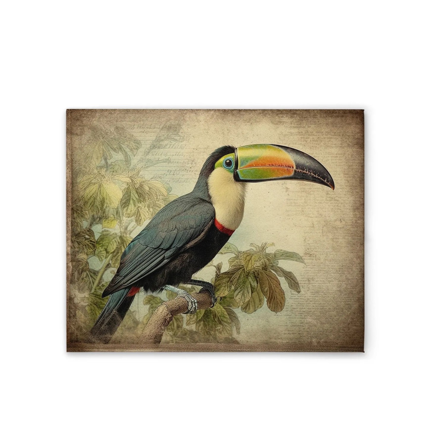 Tadessi Leinwandbild - M1-No.52259 - Toucan Vintage - 40 x 50 cm - Querformat