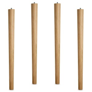 SOTECH 4 Stück Tischbeine Eiche Massiv Ø60 mm Ø40 mm Höhe 710 mm