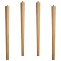 SOTECH 4 Stück Tischbeine Eiche Massiv Ø60 mm Ø40 mm Höhe 710 mm