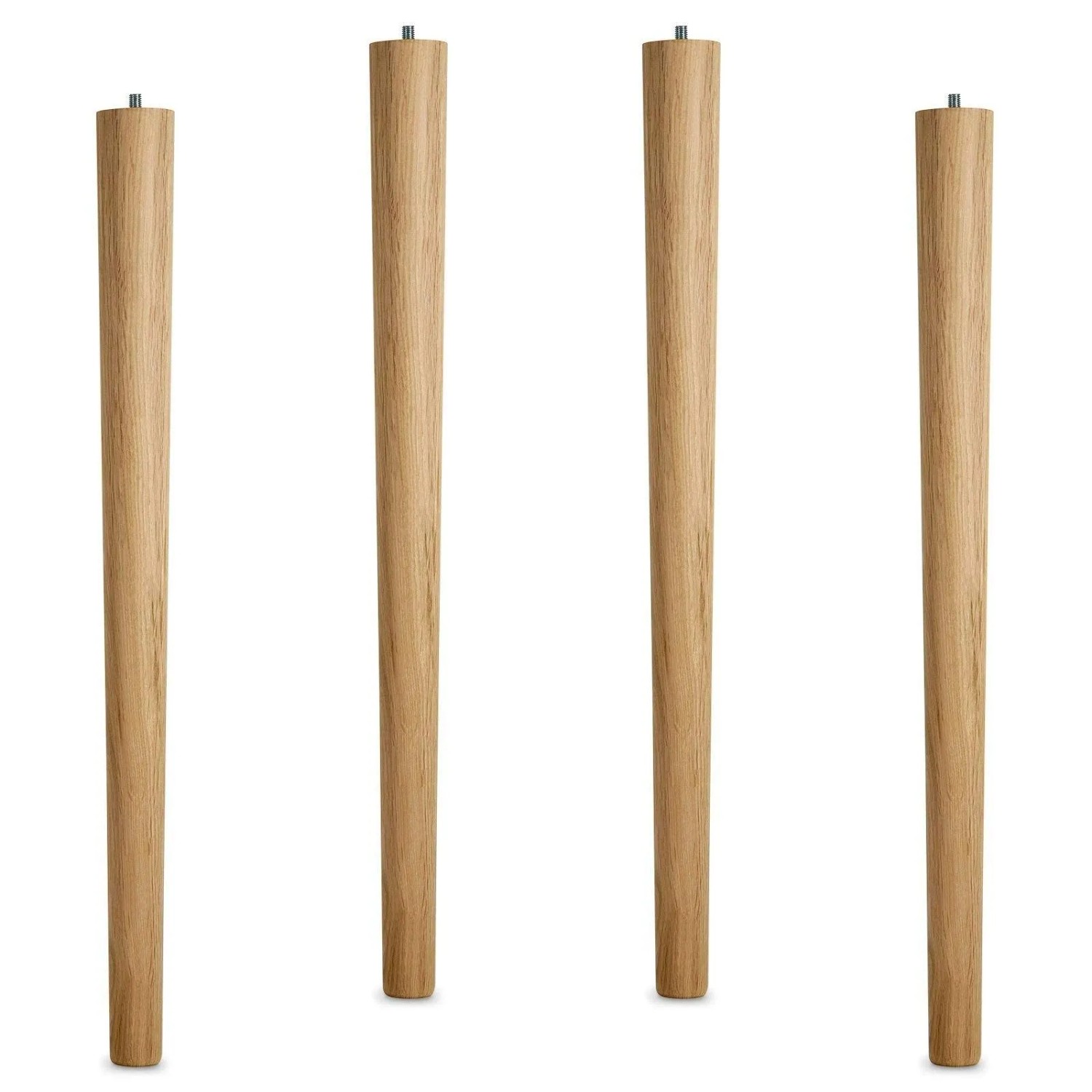 SOTECH 4 Stück Tischbeine Eiche Massiv Ø60 mm Ø40 mm Höhe 710 mm