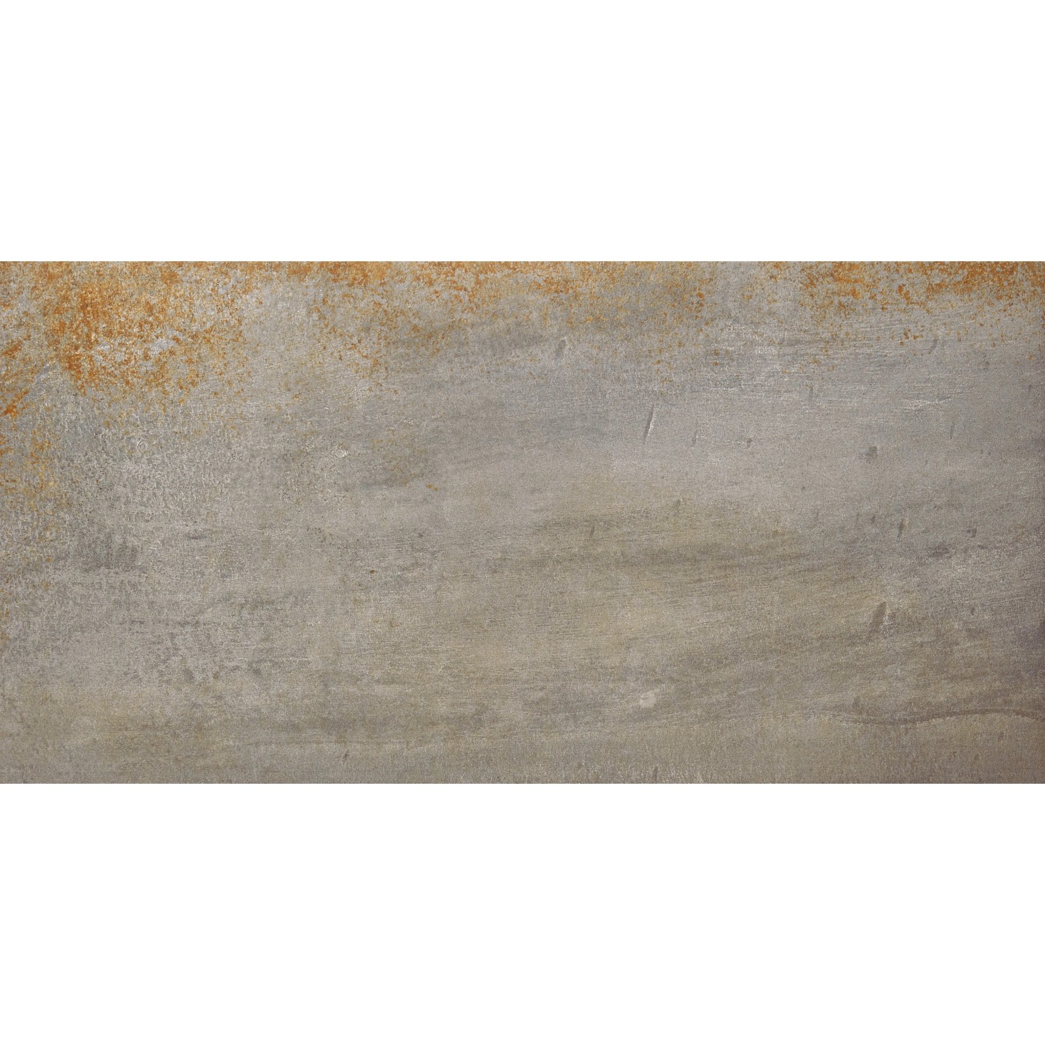 Bodenfliese Metallica Silver Steinzeug Silber Teilpoliert 30 cm x 60 cm