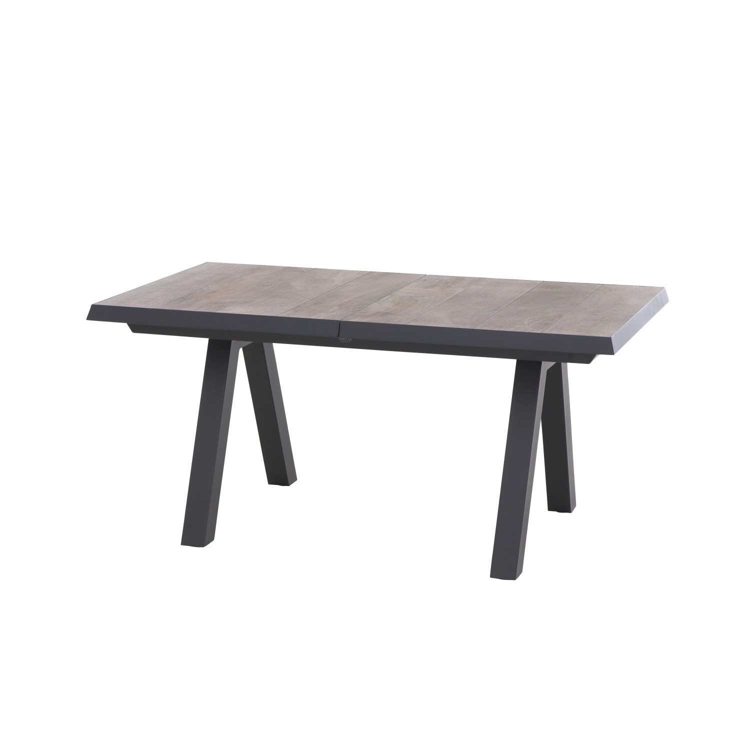 Siena Garden Gartentisch ausziehbar Grey-Wash/Anthrazit 90 cm x 200 cm günstig online kaufen