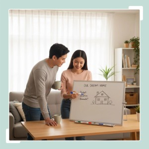 Relaxdays Whiteboard Tisch Eisen Aluminium Kunststoff Weiß Silber Magnetisch Doppelseitig 30 cm x 40 cm 0,6 kg