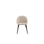 Stuhl der ebuy24 Tokyo Essgruppe mit beigem Velours und schwarzen Beinen.