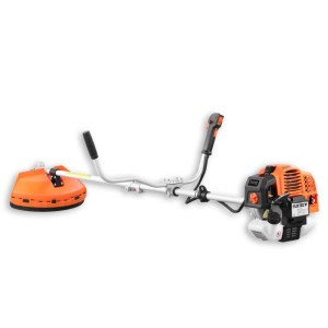 FUXTEC Benzin Motorsense FX-MS162 3,5 PS, orange-silber, mit Zweihandgriff und Schneidkopf. Leistungsstarker Freischneider.