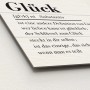 Pro Art Dekopanel „Glück auf Holz“ 30x30cm: Holzbild mit Definition von Glück.