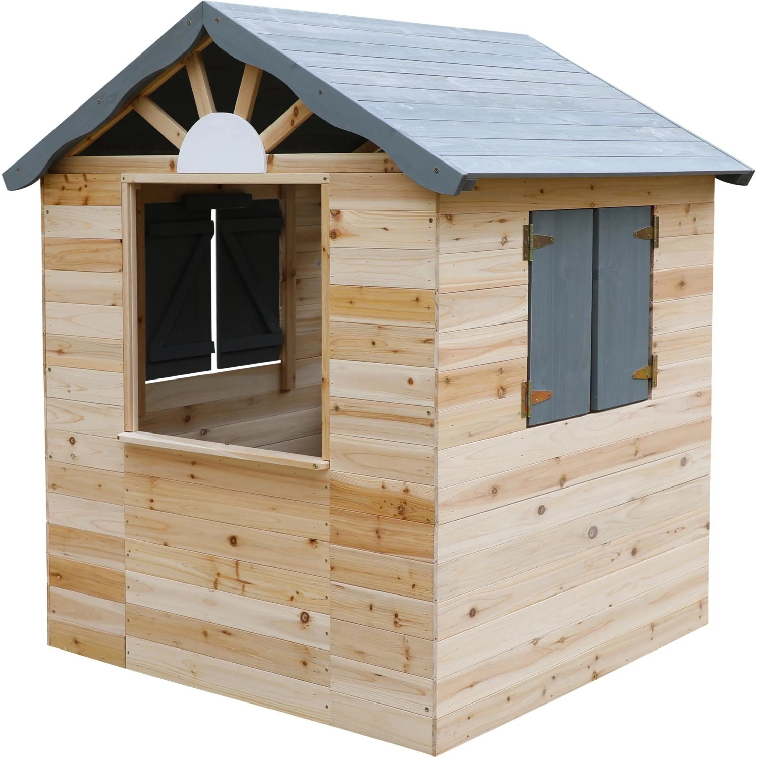 Dobar Spielhaus Bunt aus Holz 115 x 102 x 125 cm Anthrazit FSC®_2