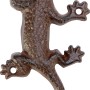 Wandhaken in Eidechsenform, Eisen, Rostrot, Gartendekoration.