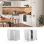 Vicco Eckunterschrank R-Line, Landhausstil in Weiß/Weiß, 76 cm, ohne Arbeitsplatte.