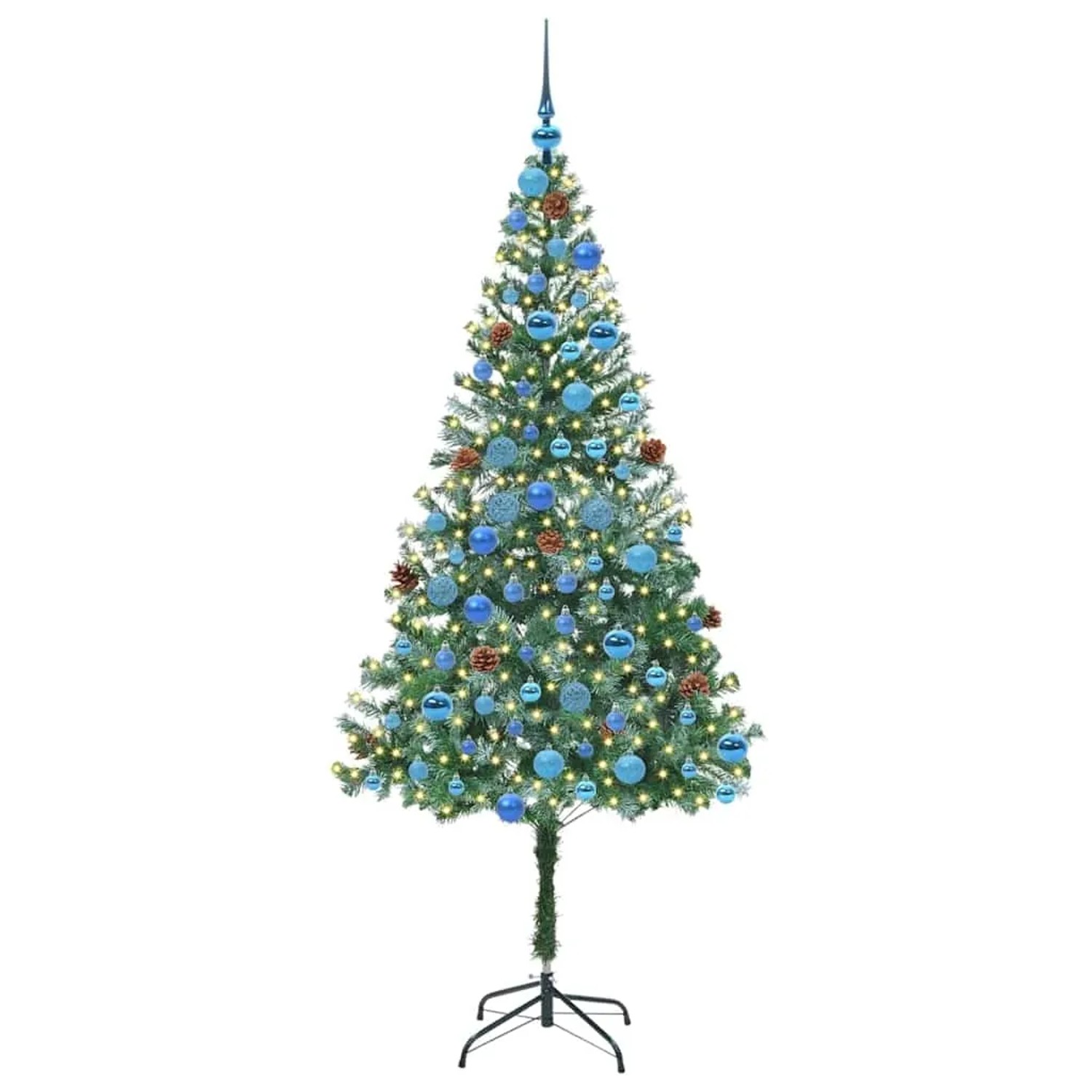 vidaXL Künstlicher Weihnachtsbaum Grün 180 cm PVC und Stahl 3396721